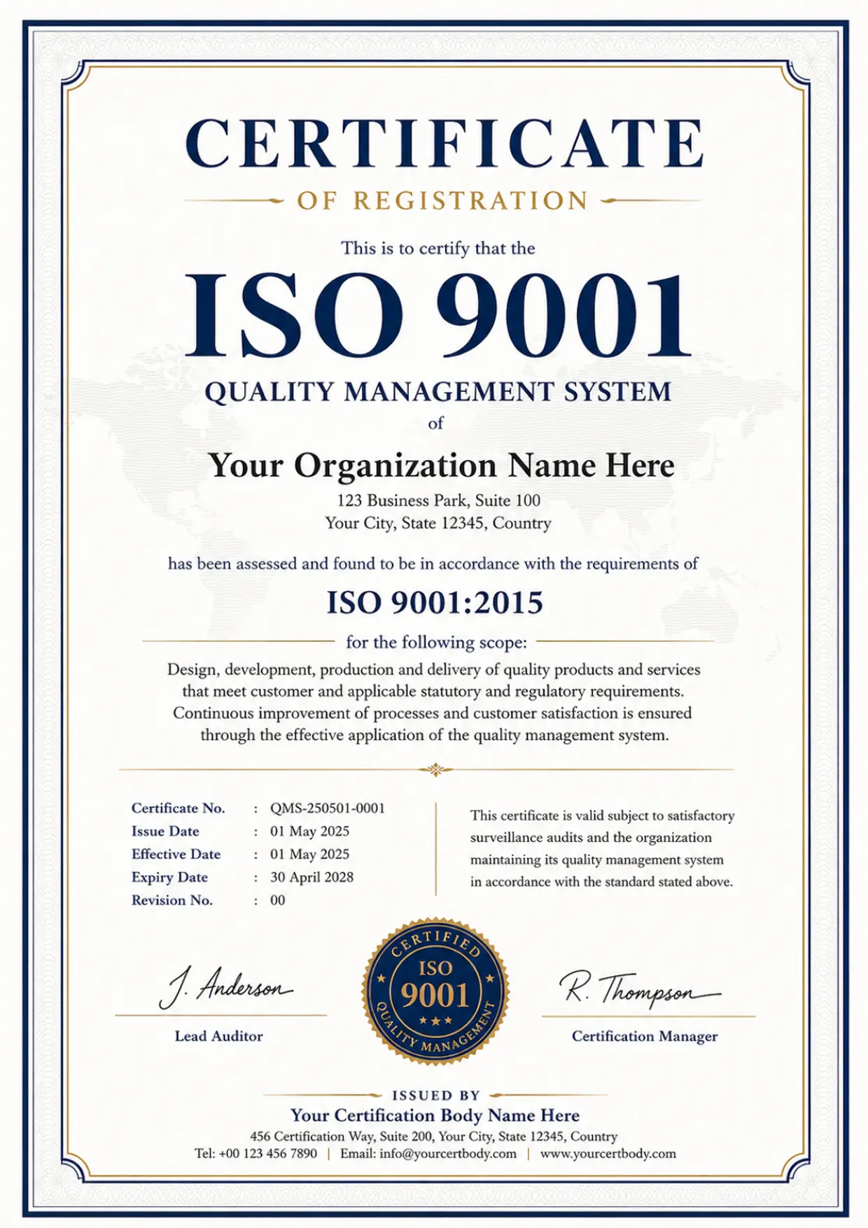 恒永达 ISO 9001 质量管理体系认证